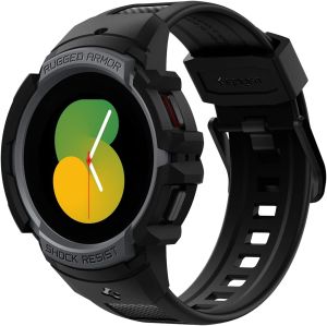 Spigen for Samsung Galaxy Watch 5/4 44mm Band with Case (2022/)    Rugged Armor Pro Durable TPU Shock Proof Scratch Resistant Cover Strap Charcoal Gray