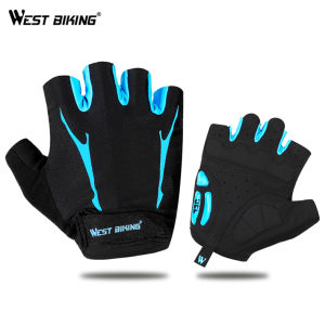 WEST BIKING Cycling Gloves Half Finger MTB Road Bicycle Gloves Anti Slip Breathable Men Women Outdoor Sports Running Climb Fitness Foldable Bike Cycling Gloves