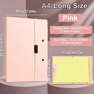 Long Magnetic Foldable Leather Clipboard Portable Writing Board for School Office Use