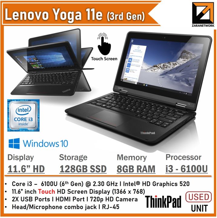 Lenovo ThinkPad 11e Yoga 11e Laptop (1 YEAR WARRANTY T&C Core