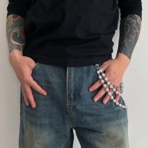 Punk dây móc ví Thiết Kế Kim Loại dải thắt eo Gothic Jeans Phụ Kiện Cho Cô Gái Phụ Nữ