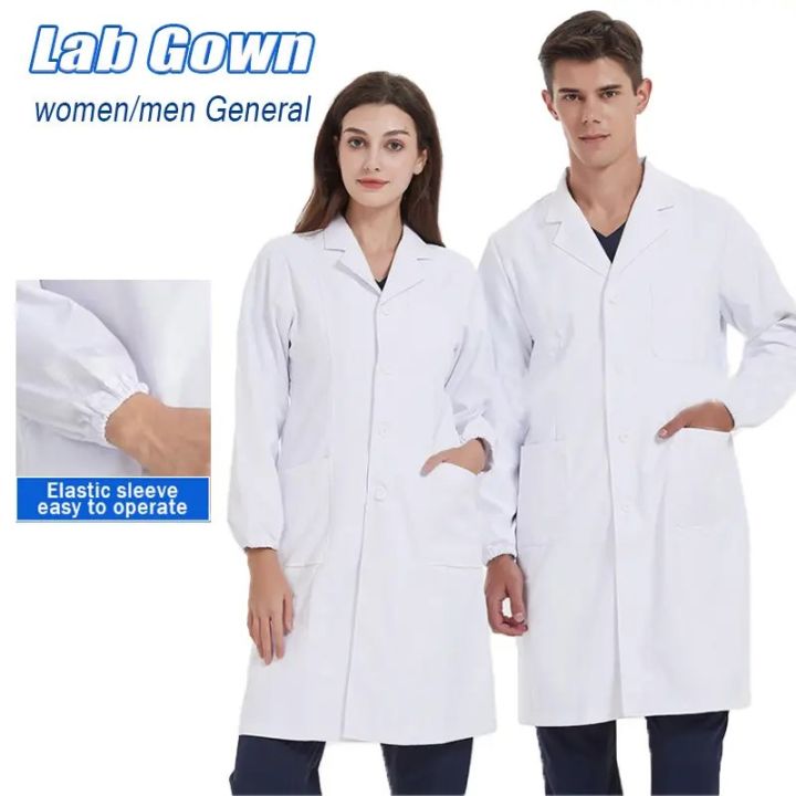 Labware Lab Coat Lab Gown White Coat Long Sleeve Doc coat Unisex lab coat Laboratory ...