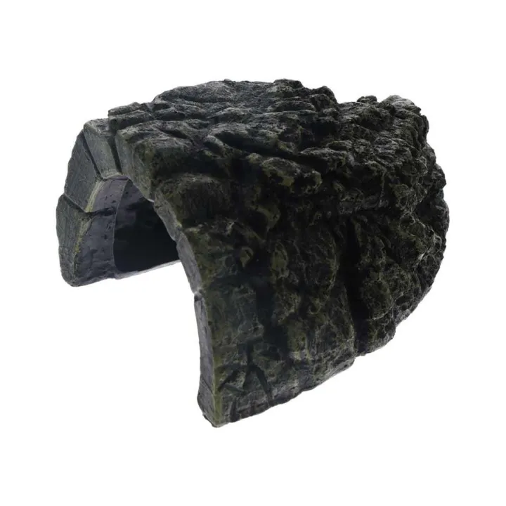 Rock Shape Turtle Cave Artificial Resin Grey Turtle Shelter House ...