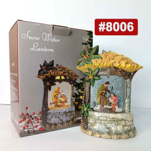 Christmas Snow Globe Swirling Glittering Holy Family with Musical Sound Decoration ( 8005 l 8006 )