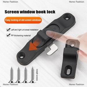 [COD] Home Fashion 1Set Sliding Pull Door Lock Anti Theft Window Hook Lock Buckle Multifunctional Push-Pull Window Lock Hardware