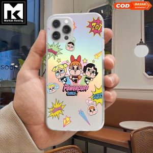 Case Hologram iPhone X XR 7+ 8+ 11 12 13 13 Pro 15 14 Pro Max 15 Pro Max Motif ( PFG ) Softcase Hologram Bening Tebal - Clear Case 2MM - Sofkes Hp - Kesing Lucu - Casing Viral