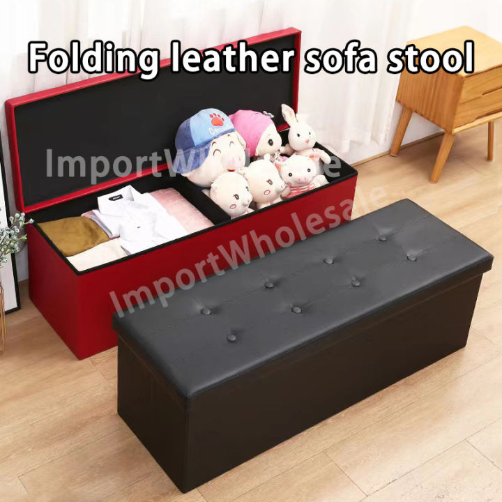 Foldable Storage Chair Toy Box Storage Stool 76*38*38cm Ottoman