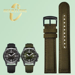 Nylon canvas cowhide bottom watch strap for SEIKO NO.5 SRPC31J1 SSC295J1 20 21 22mm black green gray khaki blue mens watchband2026