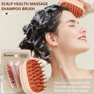 2 in 1 Silicone Scalp Massager Shampoo Brush Hair Washing Brush Dandruff Remover Exfoliating Shampoo