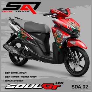 Decal Stiker Custoom Full Body SOUL GT 125 - Dekal Sticker Variasi Motor SOUL GT 125 SDA.01
