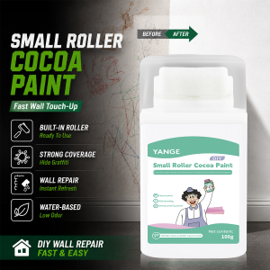 Wall Paint Anti Mould White Paint DIY Wall Touch Up Paint with Roller Brush 100g