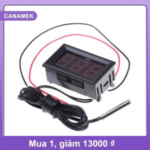 【CANAMEK】 Nhiệt kế kỹ thuật số DC12V Màu Đỏ Mới với đầu dò nhiệt độ-50 110 ° C Máy dò nhiệt độ LED