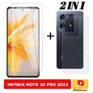 PROMO PAKET 2 INC 1 Tempered Glass INFINIX NOTE 30 / NOTE 30 PRO / NOTE 12 G96 2022 Anti Gores Kaca Clear