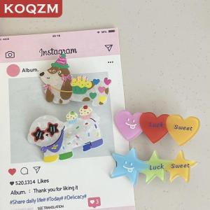 [COD] KOQZM KITCHEN Sweet Cute Dog Hairpin Cartoon Duckbill Clip Heart Star Acrylic Bangs Hair Clip Broken Hair Clip All-match Hair Accessories