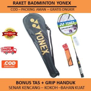 PROMO !! Raket Badminton Bulutangkis YONEX ORIGINAL- BONUS TAS Badminton & GRIP Handuk / Raket yonex / Raket Bulutangkis / Perlengkapan olahraga Raket badmintong victor lining