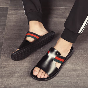 Sandal Slop Pria Bahan Kulit Working R-04 Sandal kasual pria dewasa
