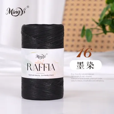 100g/Roll Natural Raffia Yarn 290m for Crocheting Eco-Friendly Raffia Cord for Handmade Summer Bag Sun Hat Basket Weaving