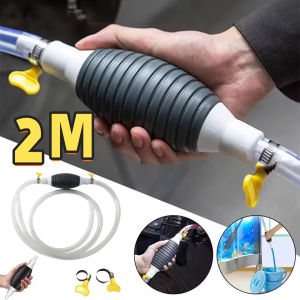 2M Manual Liquid Pump Tank Sucker Oil Transfer Petrol Diesel Liquid Pump Syphon Fuel Saver
