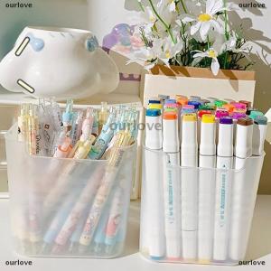 [COD] ourlove ที่เก็บปากกาบนโต๊ะแบบพกพาความจุขนาดใหญ่ที่เก็บดินสอกล่องใส่เครื่องเขียนอุปกรณ์การเรียนแบบเรียบง่าย
