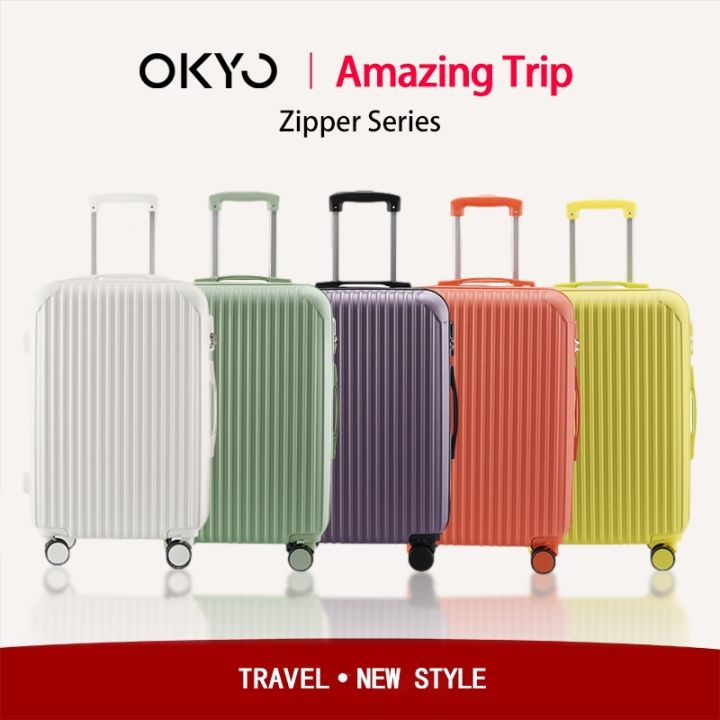 Luggage trolley case 20inch boarding suitcase zipper strong and