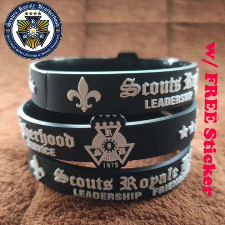 SRB Scouts Royale Brotherhood Baller Band Bristband Fraternity Black COD with Free Sticker