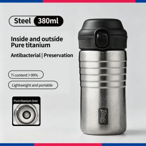 BINCOO Titanium Coffee Cup Thermal Flask Tea Insulated Bottle Mug Premium Business Office Portable Car‑mounted Tumbler 380ML