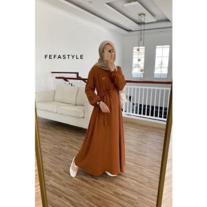 GAMIS CRINKLE PREMIUM AIRFLOW | HAULA DRESS | GAMIS POLOS SIMPLE BAHAN CRINKLE AIRFLOW