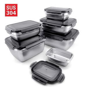 FELICE Korea Style Stainless Steel Food Container Lunch Box Stainless Steel Refrigerator Storage Box bekas makanan food storage