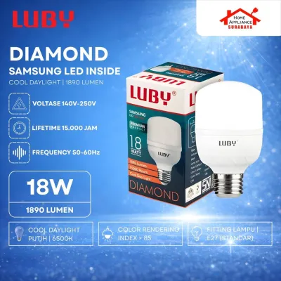 LUBY Diamond Lampu LED Capsule - Bohlam Kapsul Samsung LED Inside 18W - 18 Watt Cahaya Putih 6500K