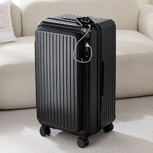 【SG STOCK】Front Open Luggage 5-Wheel Large Capacity Suitcase Antibacterial Material Luggage 32/40 Inch