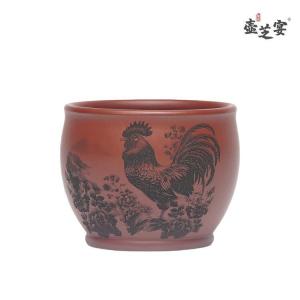 宜兴原矿大红袍大吉大利家用主人杯茶壶茶具杯子大容量品茗杯直播
