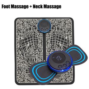 ZEEMIN EMS Foot Massager Pad Electric Foldable Massage Mat Muscle Stimulation Relief Pain Relax FeetNeck Massager