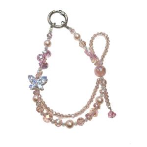 Elegant Handmade Beaded Keychain Pendant Mobile Phone Chain Strap Fashion Cellphone Rope Women Telephone Lanyard