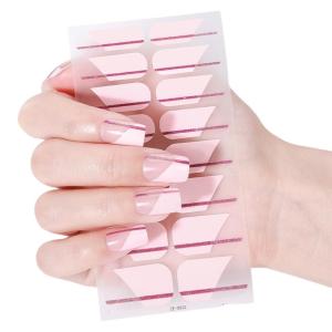 Fashion Gels Nail Wraps Glossy Gels Nail Sticker French Tip Gels Nail Strips Nail Art Decortions Manicures Supplies