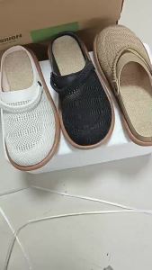 [Free Shipping] Summer Linen Sandals For Women One Shoe Two Styles Soft Sole Closed Toe Half Slippers Breathable Mesh Slip-On Clogs