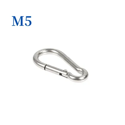 คาราบิเนอร์ 304 สแตนเลสสปริง ไม่เป็นสนิม แข็งแรง รับน้ำหนักได้ เหมาะกับ ไต่เขา โยคะ ฟิตเนส Spring Carabiner Snap Hook Lock Buckle