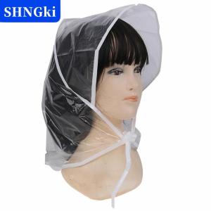 SHNGki 1 chiếc mũ đi mưa kiểu tóc bảo vệ nắp ca-pô nhựa cho phụ nữ và phụ nữ trong suốt