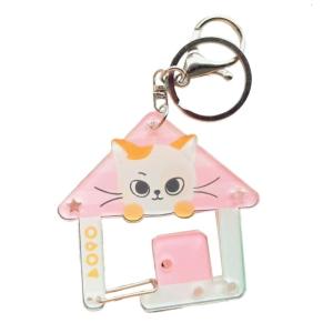 Cartoon Animal Keychain For Daily Use High Strength Acrylic Carabiner Keyring Elegant Bag Decoration for Women Girls