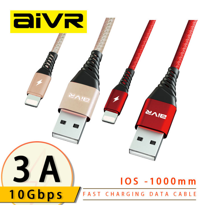 Aivr nylon braided data cable 5V/3A fast charging data cable OD4.0 is ...