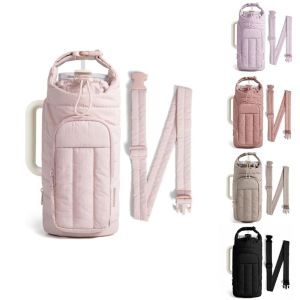 PURETEN Water-resistant Water Bottle Holder Bag Large Capacity Portable Carrier Bag Stylish with Strap Sling Purses for Women