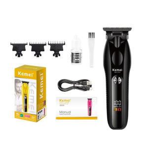 Kemei KM-1678 Professional High Power 7500 Rpm High-speed Hair Clipper Rechargeable Type-C Hair Trimmer Electric LED Display Haircut Machine