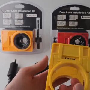WildPioneer Door Lock Installation Kit Adjustable Guide Template Carbon Steel Hole Saw Set For Pintu Kayu Knob