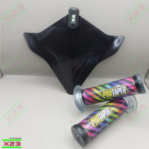 PAKET AKSESORIES VARIASI SEPEDA BMX - VISOR SEPEDA BMX + HANDGRIP SEPEDA BMX + LAMPU SEPEDA BMX FLASH MULTI WARNA