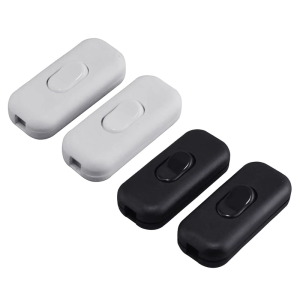 2Pcs Inline Cord Switches 250V 6Amp Lamp Control Button Appliance Rocker Switches for Appliance or Bedroom Table Lamp