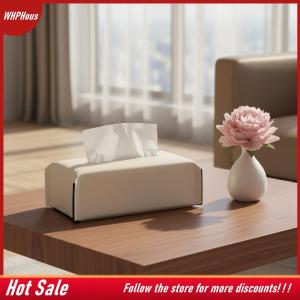 【COD】🔥🔥🔥 Luxury Leather Tissue Box Portable Napkin Holder Cover for Bedroom Car Office Restaurant Tabletop Storage