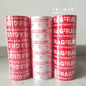Lakban Fragile Premium 100 Yard Full Isolasi Selotion Transparan 45 mm x 100 Yard