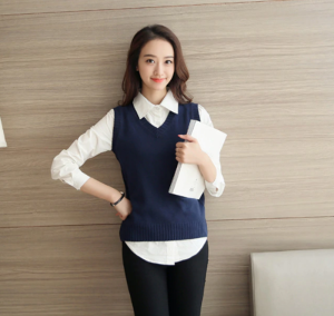 Rompi Rajut Wanita Polos / Vest Korea Rajut - NIC Fashion
