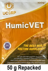 50g Humicvet Repacked - Original Super Growth Booster Vitamins Supplement Feed for Pigs Chickens Fish Dogs Pets -ICE