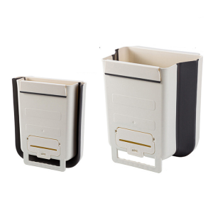 9L Foldable Dustbin Folding Waste Bin Kitchen Cabinet Door Hanging Trash Garbage Can Foldable Hanging Dust\Waste\Trash Bin Kitchen Waste Bin