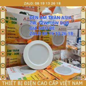(Chính Hãng) Đèn âm trần Asia Siêu Rẻ 7W 9W 12W công nghệ DOB tiết kiệm điện nguồn tích hợp thân đèn b/h 2 năm